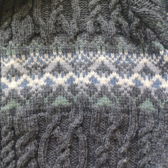 INIS CRAFTS MERINO WOOL ZIP SWEATER NWT LARGE - Picture 6 of 16